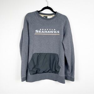 NIKE Seattle‎ Seahawks Crew Neck Pullover Gray Sz XL